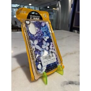 Brand New Protective Phone Case Blue and Purple Floral Design iPhone 16 Plus New